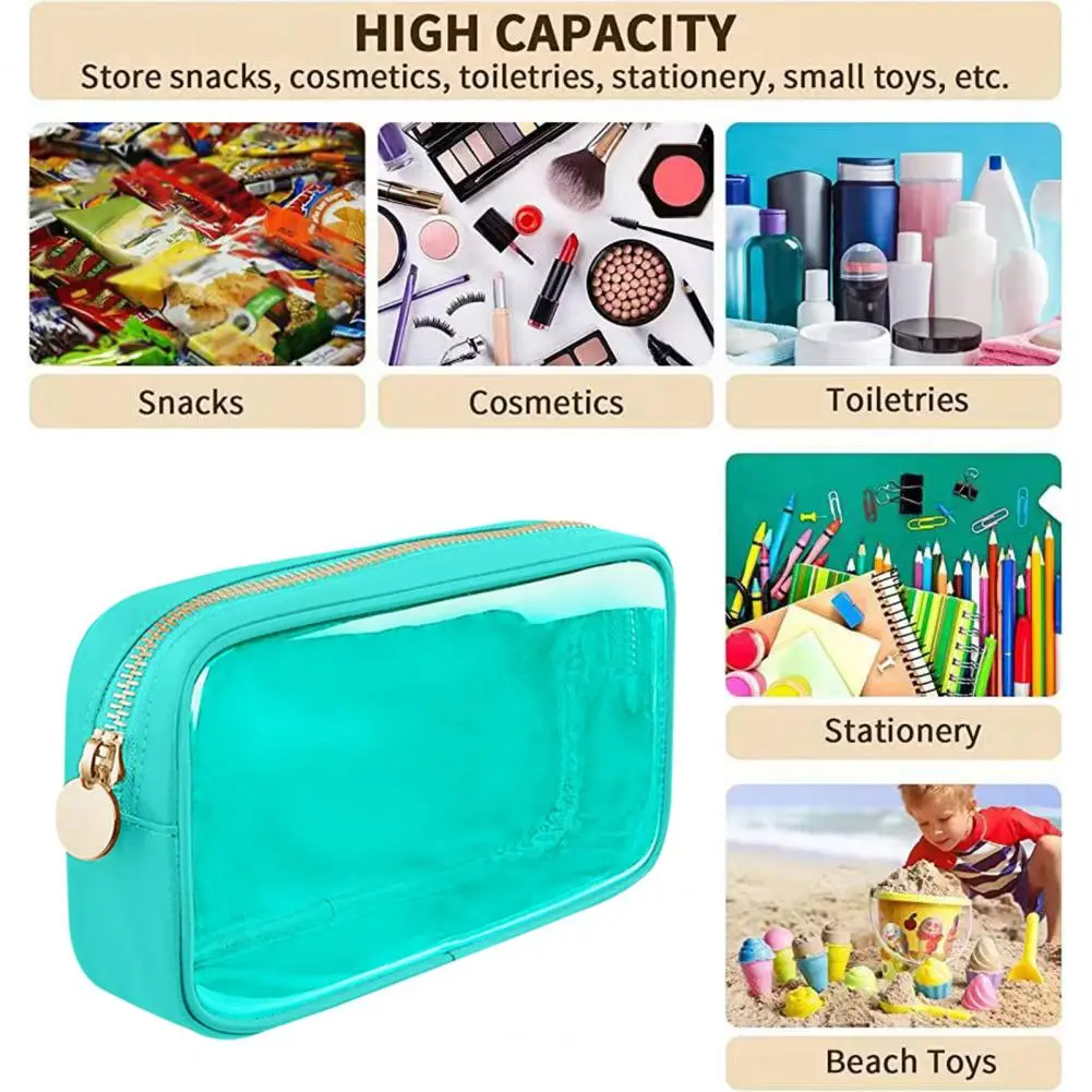 Small Travel Toiletry Pouch Dustproof Storage Bag Waterproof Transparent Cosmetic Bag with Durable Zippers for Home for Women