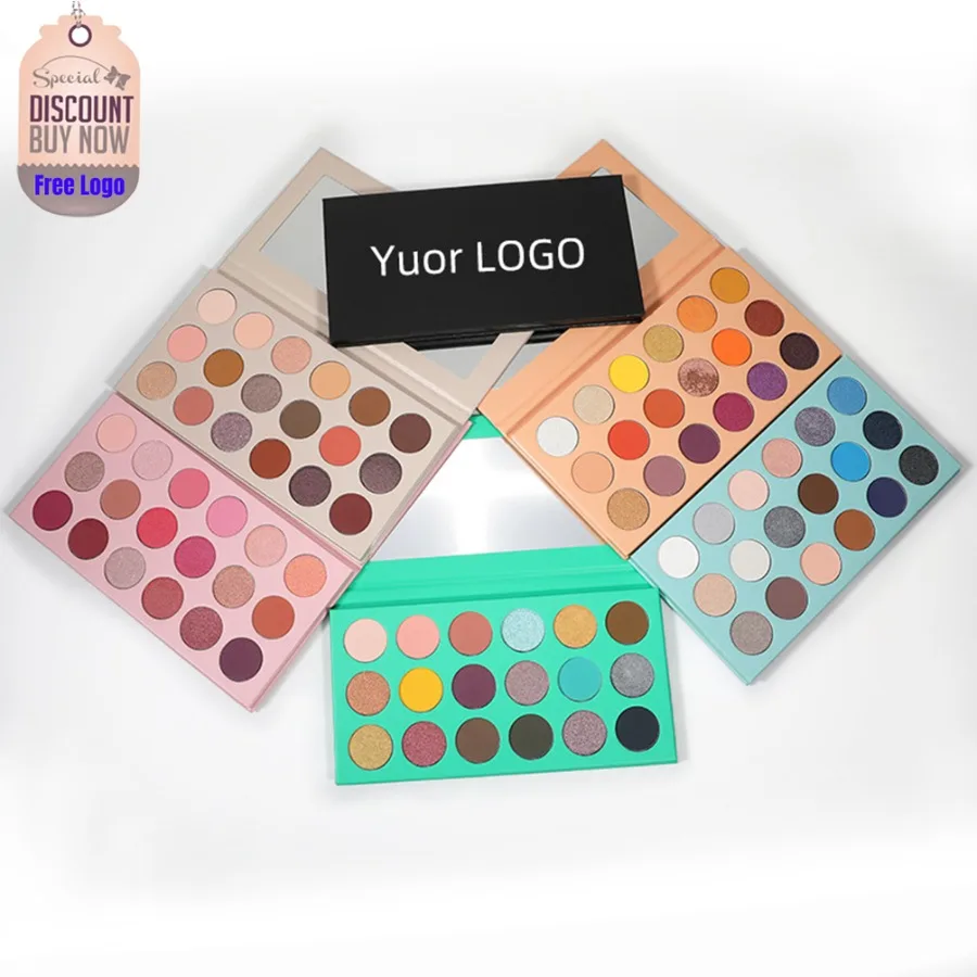 

Private Label DIY 9/15/18 Colors Eyeshadow Palette Glitter Pearlescent Matte Long Lasting Pigmented Multi-color Palette Bulk