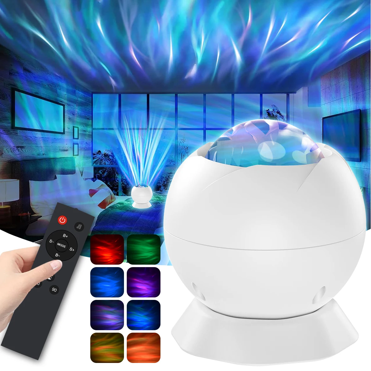 Aurora Galaxy Light Projector Ball Shape Colorful Night Light for Bedroom Ceiling Projector Lights for Kids Gift Party Decor