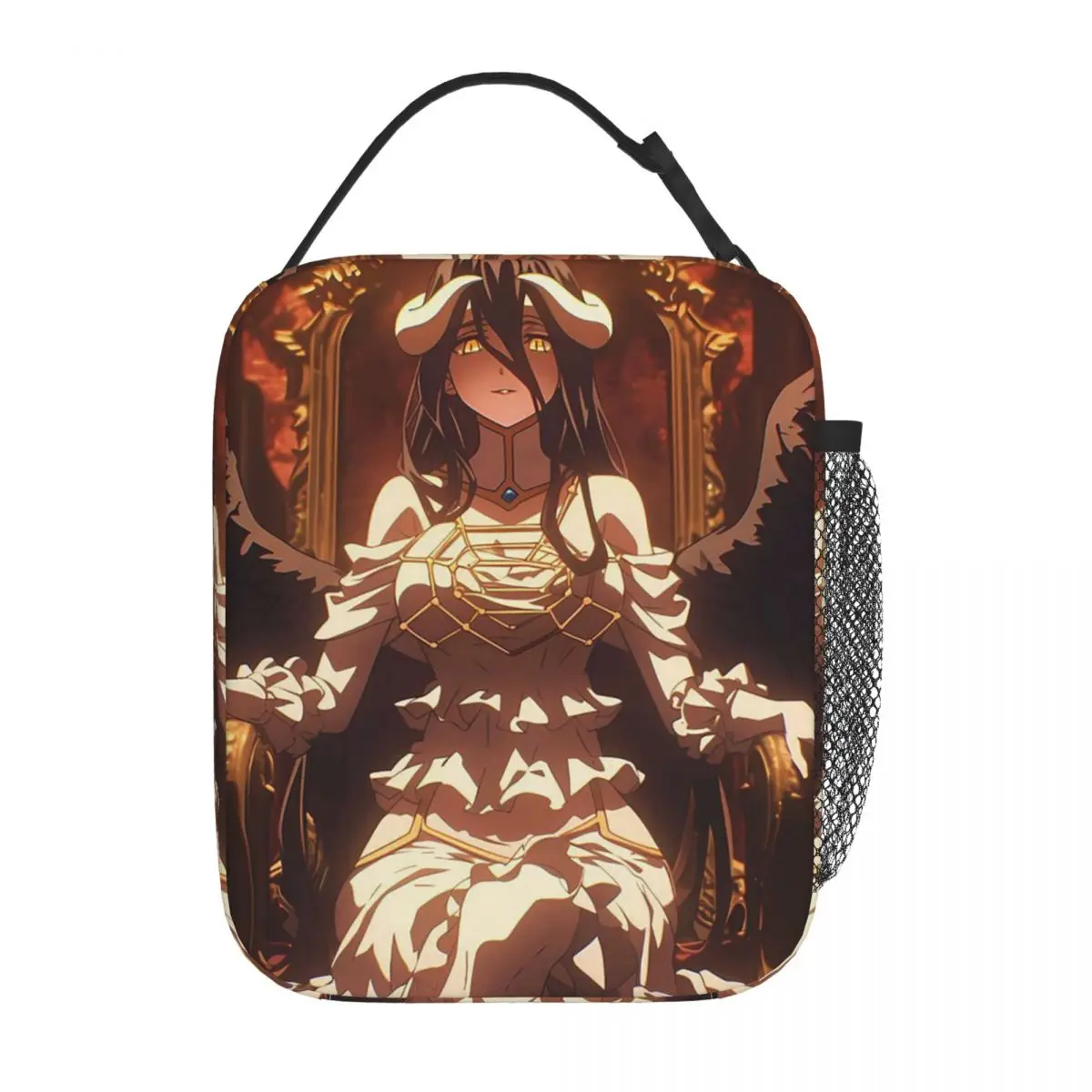 Adventure Anime Albedo Overlord Insulated Lunch Bag for Women Children Leakproof Food Boxes Thermal Lunch Box Tote