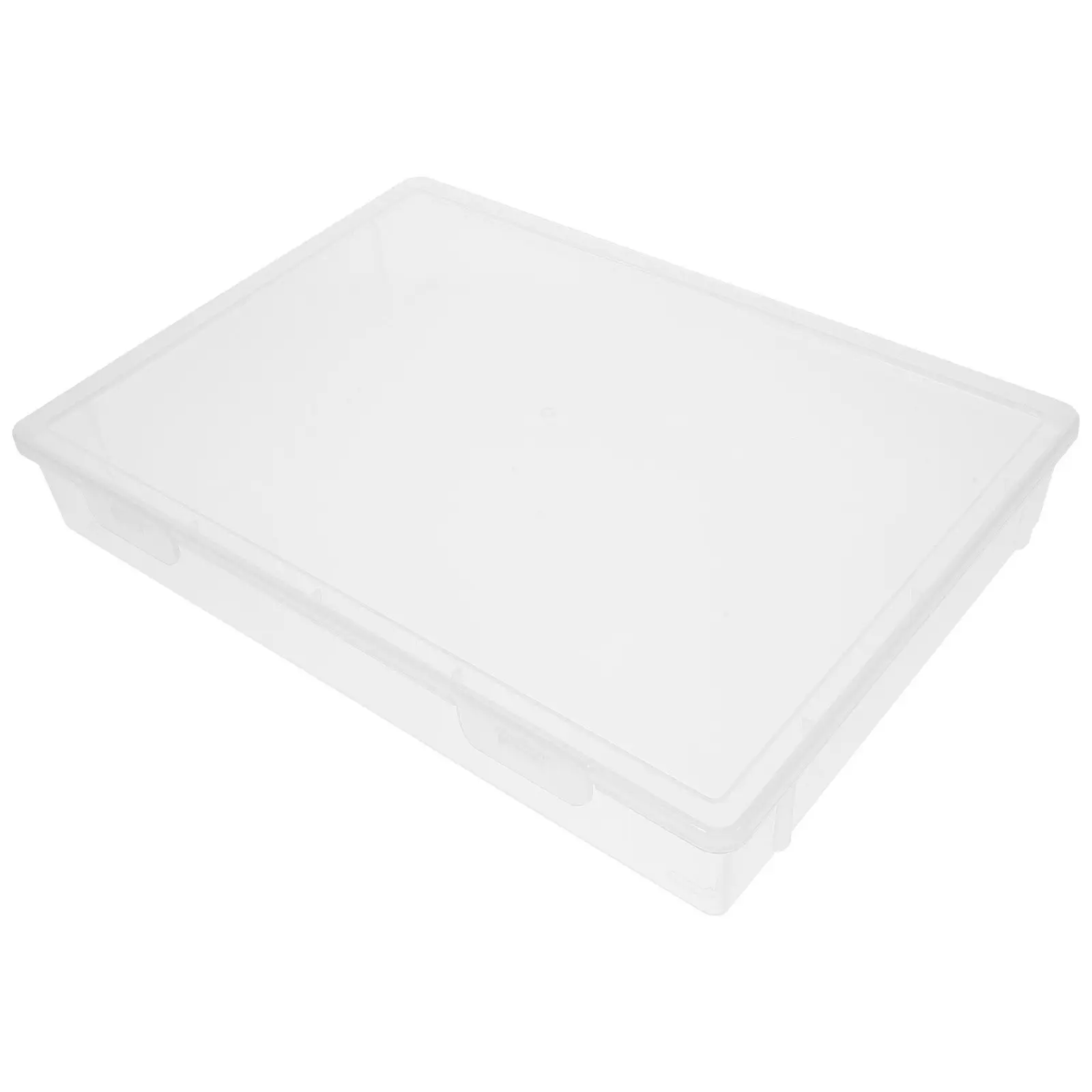Picture 7: PP Document Storage Box Flat Design for Home Office File Organization Clear Lid Buckle Secure Stackable File Box Document Case