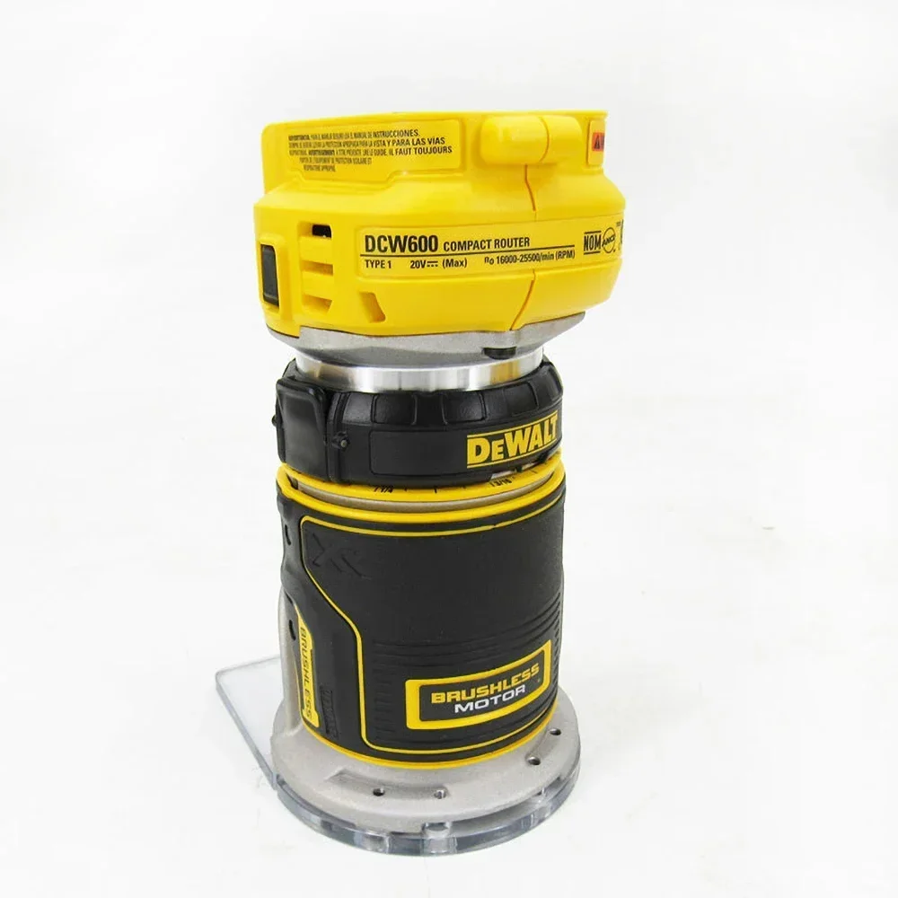 DeWALT DCW600 Cordless Electric Router Brushless 20v 25500pm Chuck 6.35mm CUT DIA 36mm for Cuting Universal 18v&60v Battery