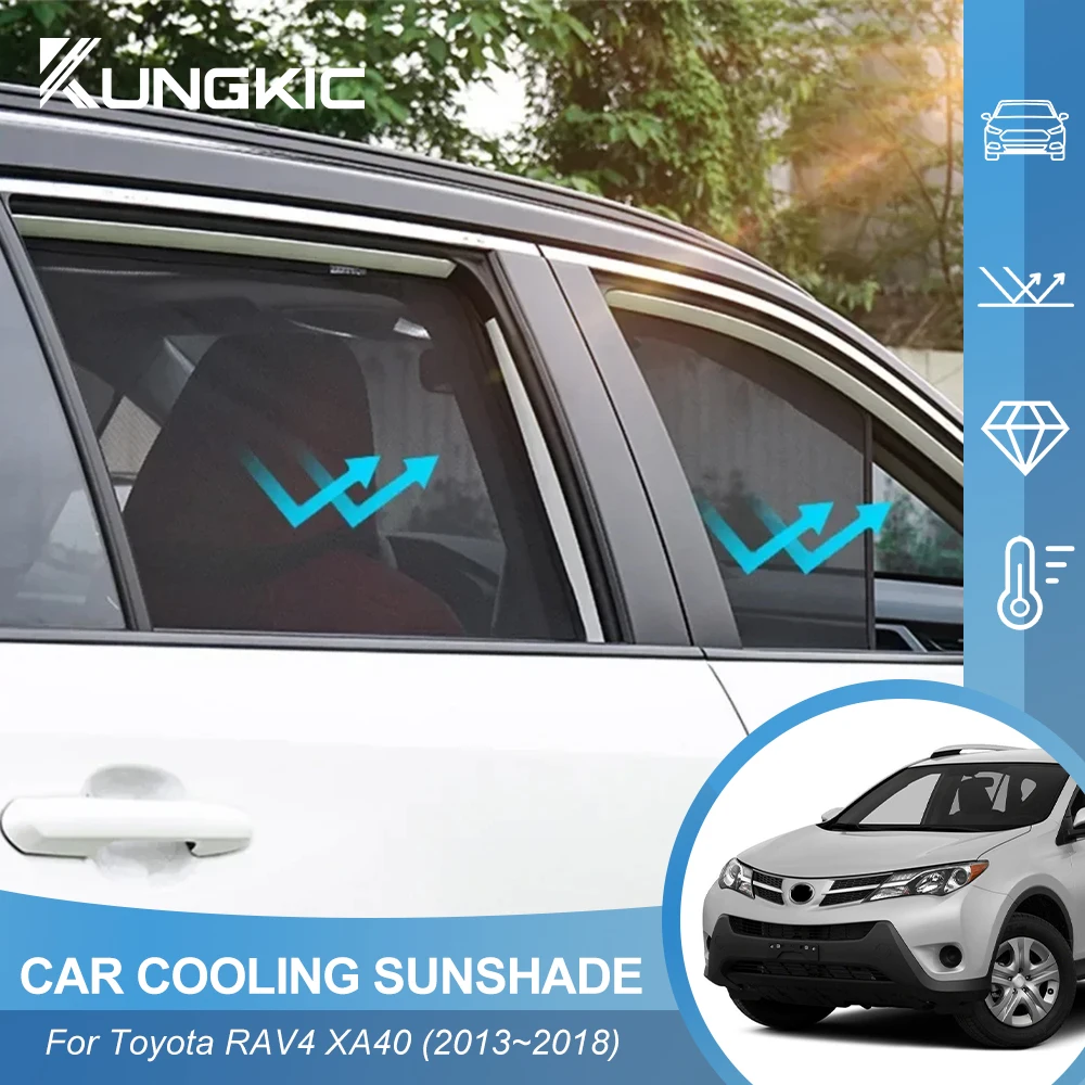 

For Toyota RAV4 XA40 2013 2014-2017 2018 RAV 4 Magnetic Car Sunshade Front Windshield Curtain Rear Side Window Sun Shade Shield