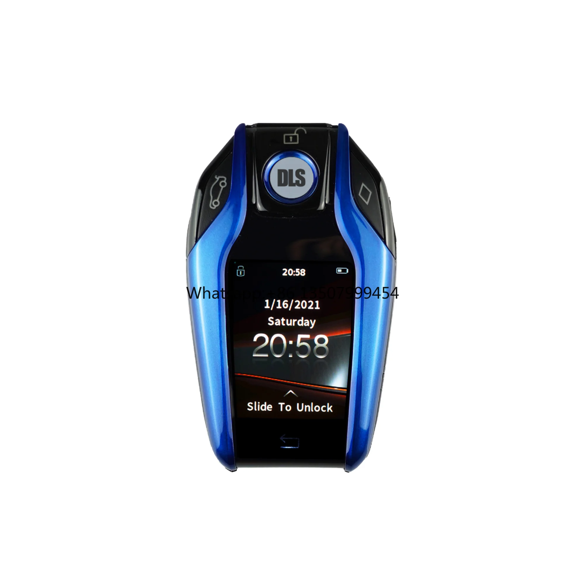 DLS Multifunctional Remote Control Smart Key LCD Touch Screen Keyless Entry One Way DC 12V Car Key