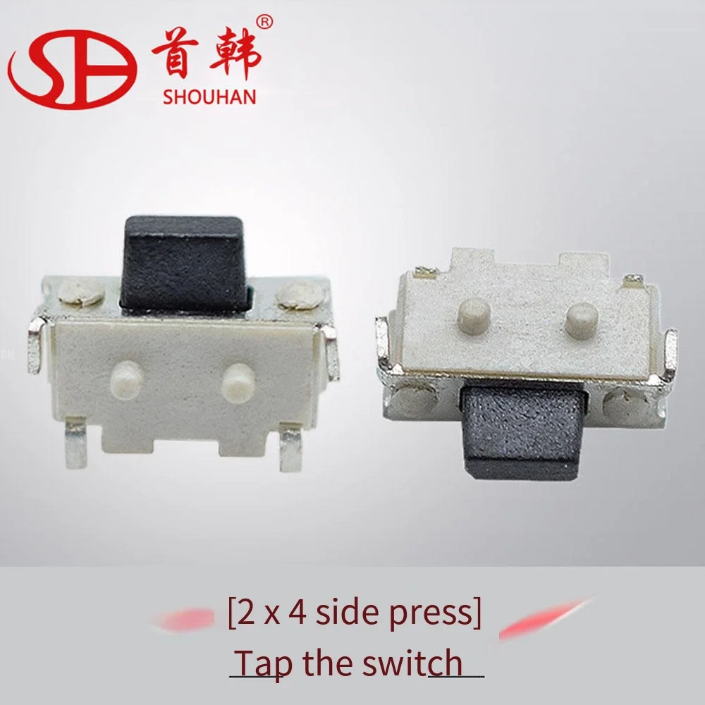 

S-018 Side press Light Touch Switch 2*4*3.5 Half Pack Baby Bei Bei Small side key m165 Bluetooth headset switch