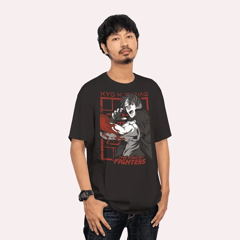 تي شيرت كيو كوساناجي KOF98 بريميوم للجنسين #3