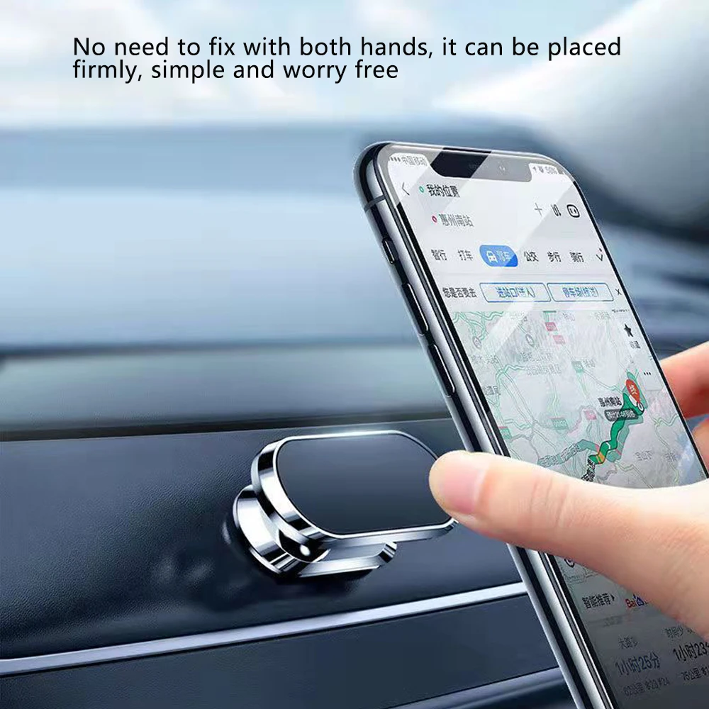 

360 Rotatable Magnetic Car Phone Holder Magnet SmartphoneSupport GPS Foldable Phone Bracket in Car For iPhone Samsung