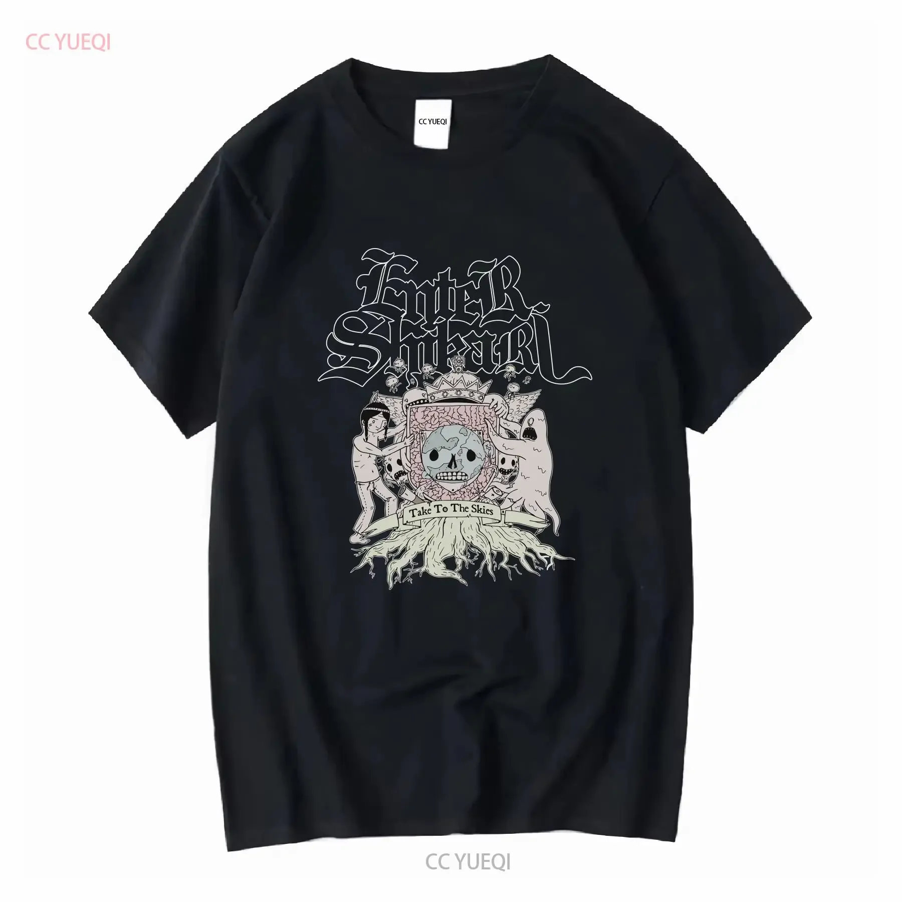 Enter Shikari Take To The Skies Statues T Shirt OFFICIAL vintage Washed fashion Slightly homme Breathable Stretched Soft Casual