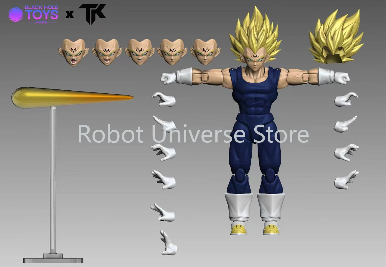 В наличии - Black Hole TK Custom Dragon Ball Z Super Saiyan SSJ Majin Vegeta Battle Damage Full Power Anime Toy Figt