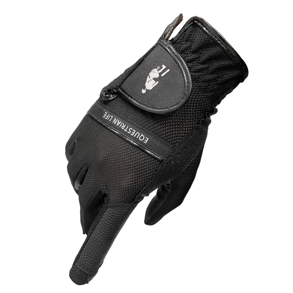 Rękawice jeździeckie Sportowe Elastyczne Rękawice Siatkowe Antypoślizgowe Oddychające Odporne na Ścieranie Rękawice Rowerowe Sprzęt Jeździecki