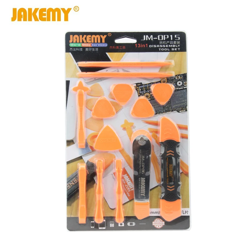 JAKEMY JM-OP15 13IN1 Pry Spudger Disassembly Tools Set for iPhone iPad Samsung Tablet Smartphone LCD Screen Opening Repair Tools