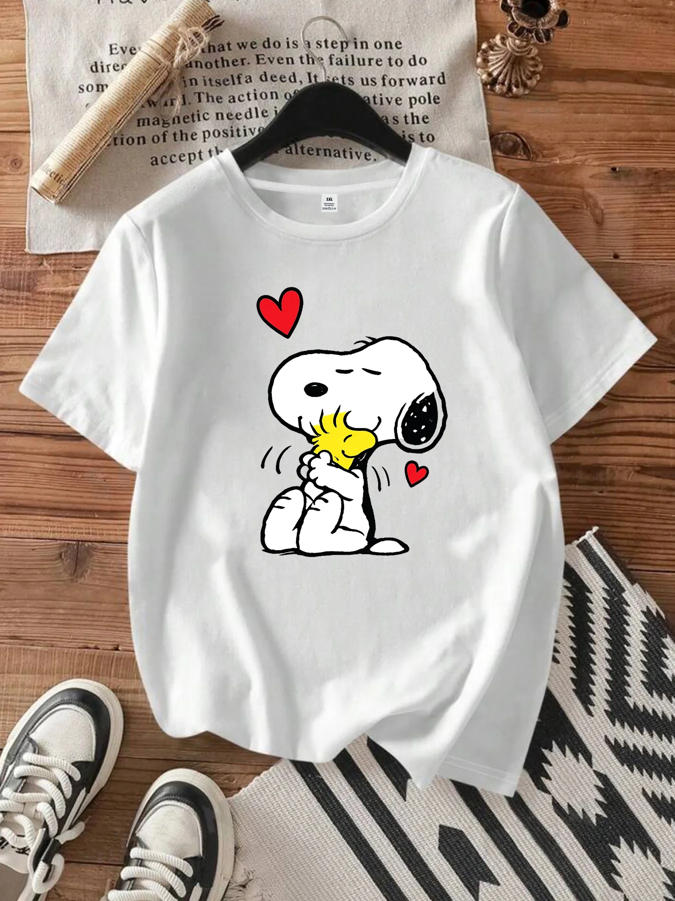 

【WDS0098】Plus size women's round neck short sleeve T-shirt with elastic half sleeves and trendy prints