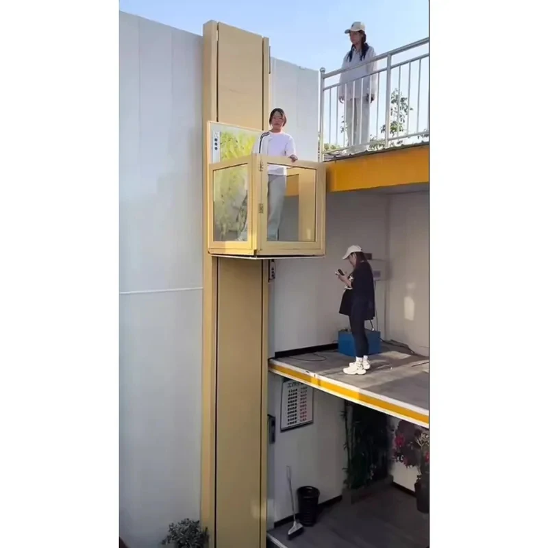 Small Lightweight Platform Hydraulic Lifting Home Warehouse Factory Freight Elevator