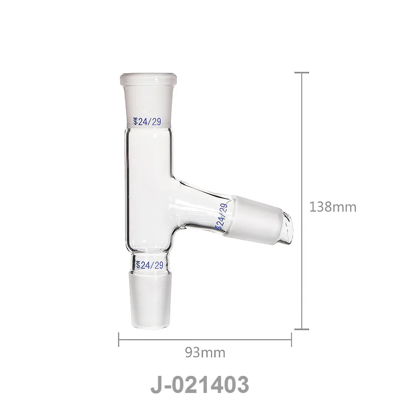 Distillation Head 75 Degrees Glassware Laboratory Adapter Connect The Flask and Distillation Tube Caliber 19 24 29mm