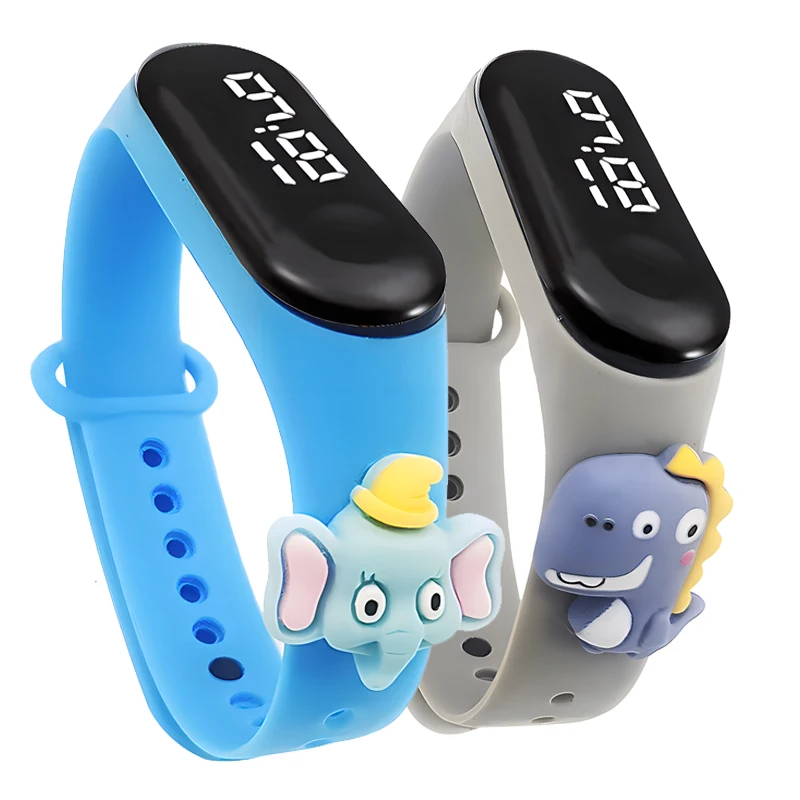 Multi-color Smart Watch For Children Boy Girl Fashion LED Digital Wrist Watches Silicone Strap Kids Waterproof Sport Watch view 5