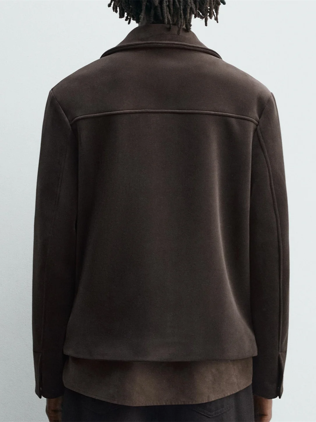 

Faionable Slim Fit Velvet Jaet Zipper Coat New Arrival Men's Clothing Urban Sle Long Sve Outerwear Youth Spring Autumn