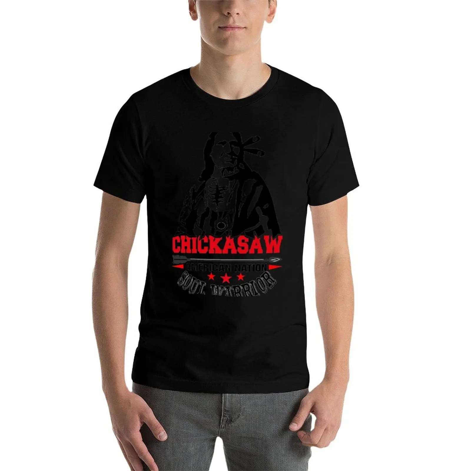 

CHICKASAW Soul Warrior American Nation T-Shirt black cotton t-shirt plain for man package t shirt man designer T-Shirt