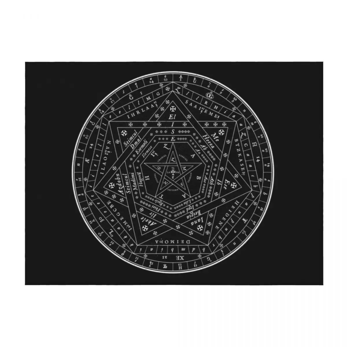 

Sigillum Dei Aemeth Occult Pagan Sigil Throw Blanket sofa bed Soft Beds Designers Blankets Sofas Of Decoration Blankets