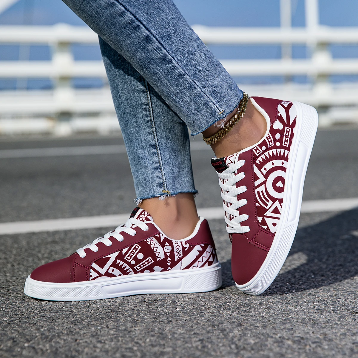 YRZL Lässige Damen-Sneaker, leichte Skateboard-Schuhe für Herren, weiche Sohle, bequeme Wanderschuhe, Unisex, modische Sneakers – Detail 9