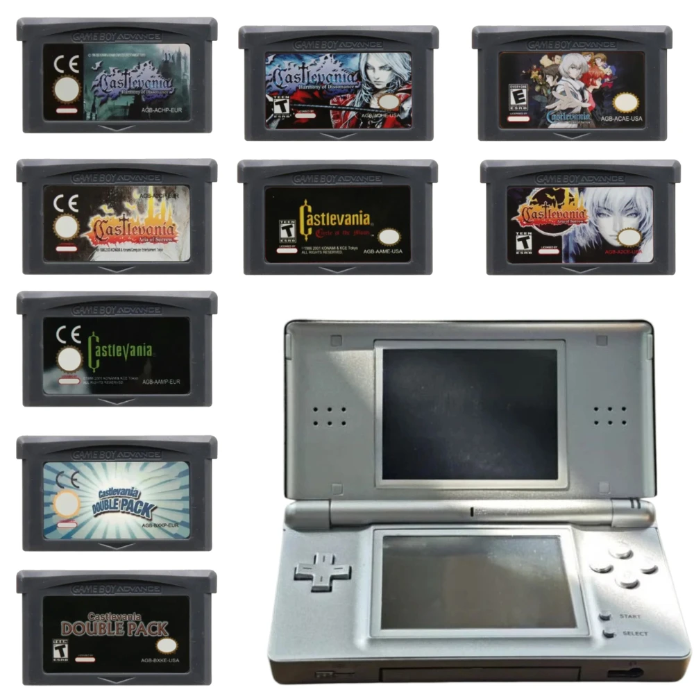 

Классический набор игровых картриджей Castlevania для GBA: ретро-экшн-платформер для Advance GBA SP, игровая карта для коллекции фанатов Castlevania