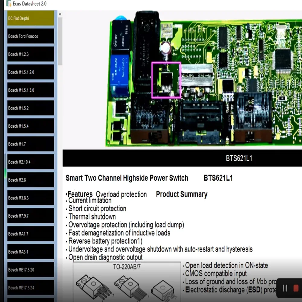 Ecus DataSheet 2.0 Software PCB Schematics with Electronic Components of Car ECUs and Additional Information EcusDataSheet 2.0