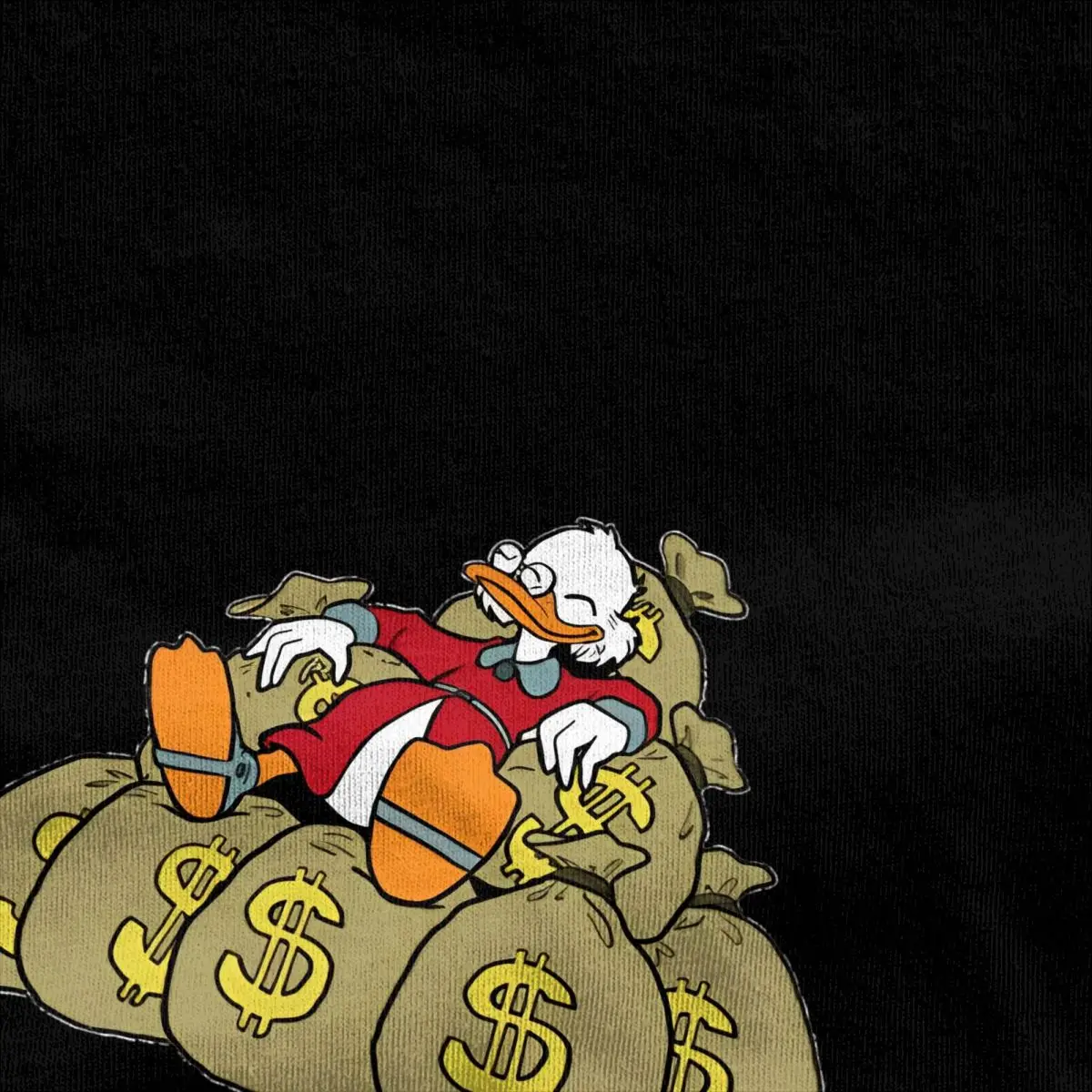 Picsou Art Drawing DuckTales T-Shirt Summer Classic T Shirts 100% Cotton Harajuku Tee Shirt For Men Short Sleeve Pattern Clothes