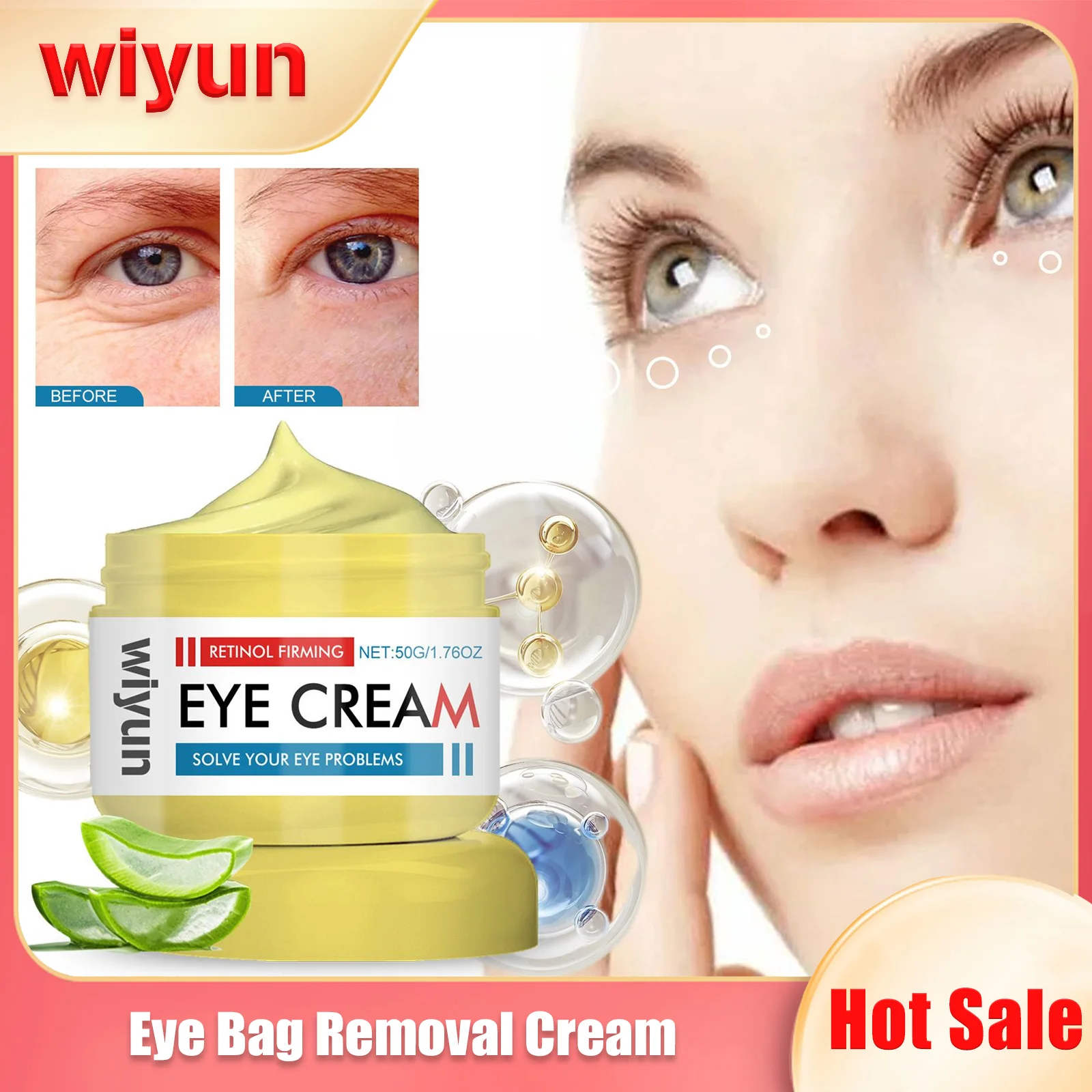 Wrinkle Removing Eye Cream Fade Dark Circles Anti Aging Puffiness Moisturize Improve Sagging Reduce Fine Lines Tighten Eye Cream