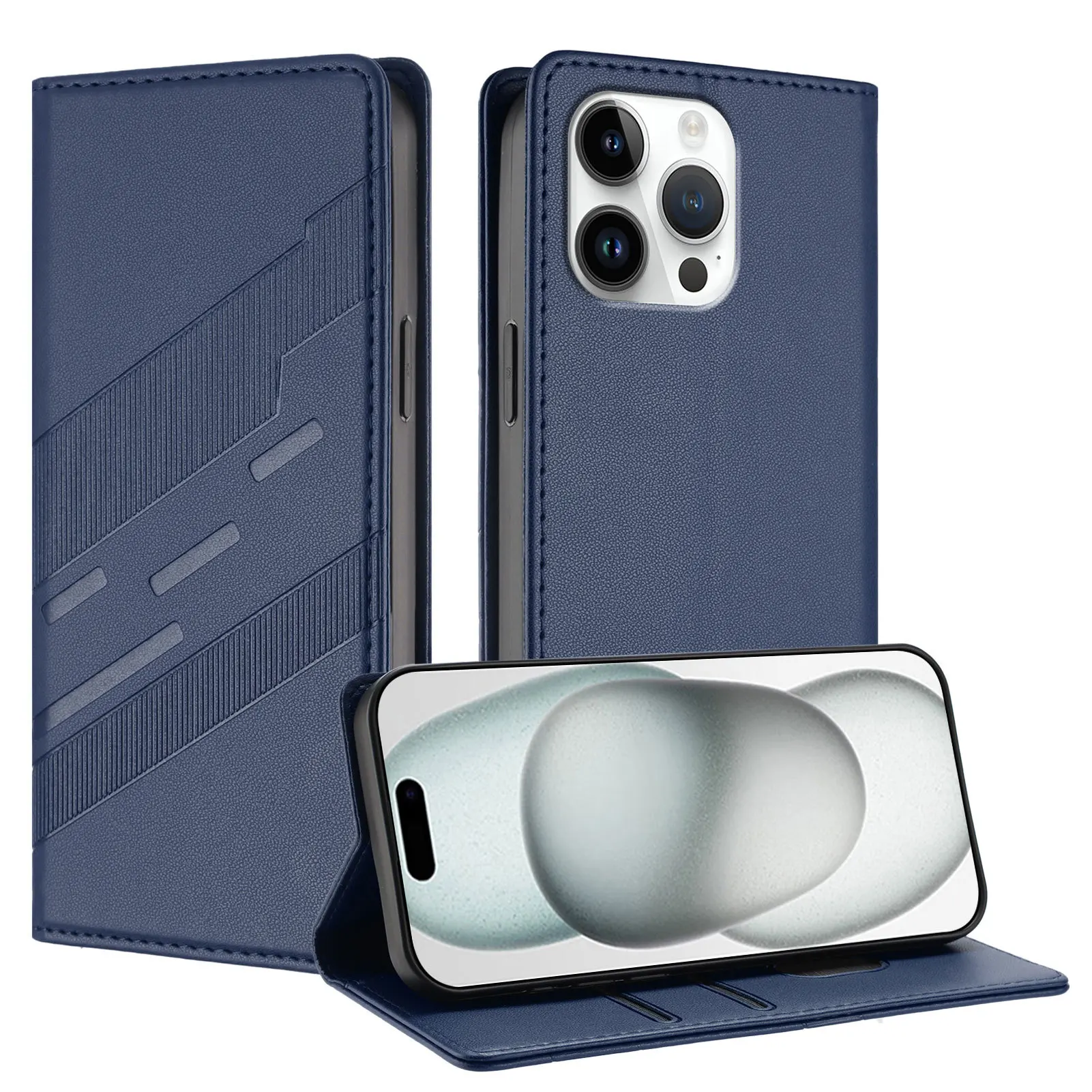 Magnetic Closure Plain Leather Phone Case for ZTE Axon 60 50 Ultra 40 Lite Wallet Flip Cover 2 Cards Slot Coque