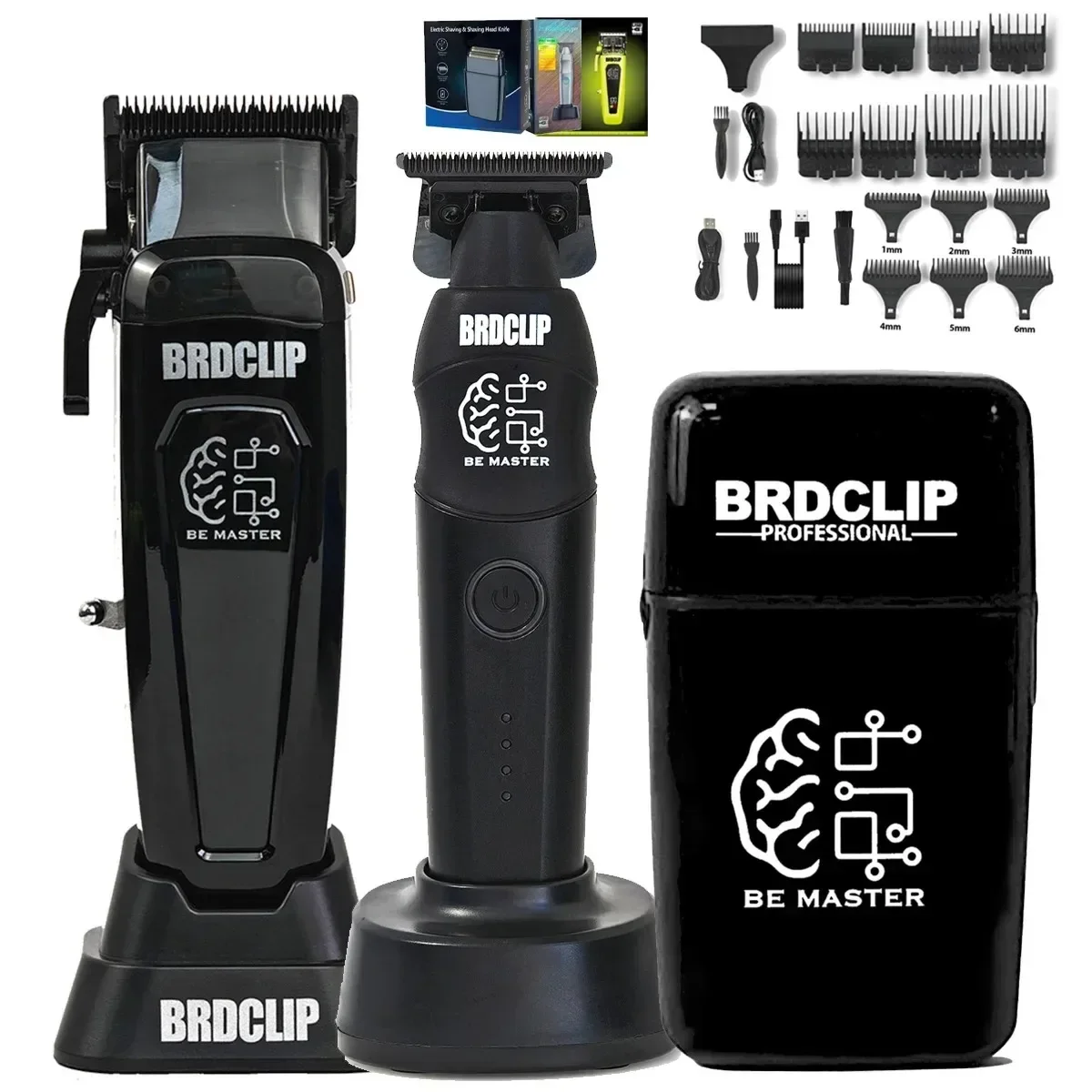 BRD 106 617 609 Professionele elektrische tondeuse Tondeuse DLC-mes met basis 7500 RPM 7000 RPM 7000 RPM Kappersset BRDCLIP
