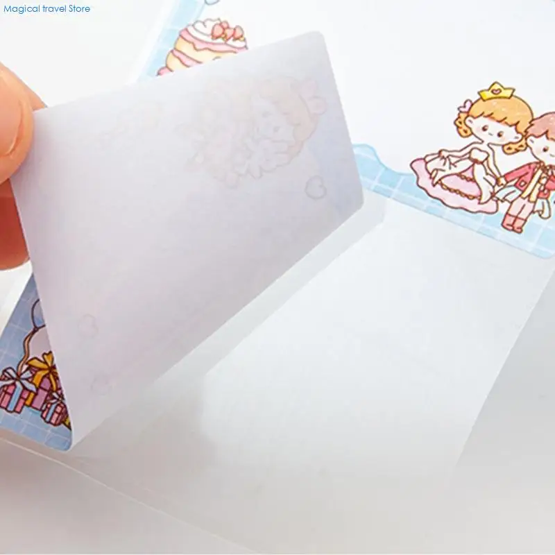 N2UB 70 Sheets Pull Out Adhesive Notes Pad Small Notepads Cartoon Notes Paper Reminders on Fridges Book Calendar Notebook