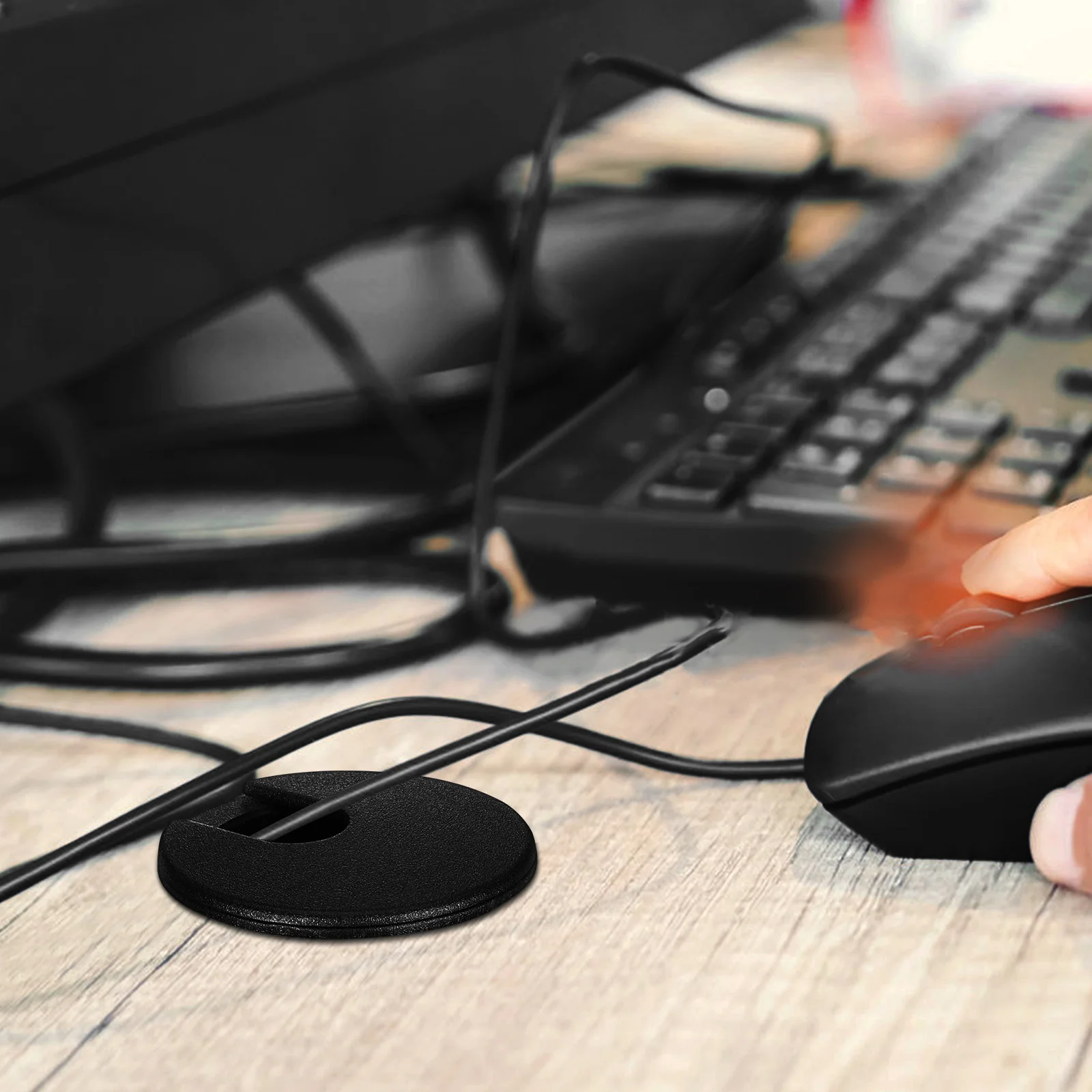 

6 шт. круглых заглушек для кабельных отверстий, органайзеры для проводов из АБС-пластика для офиса, дома, банка, отеля