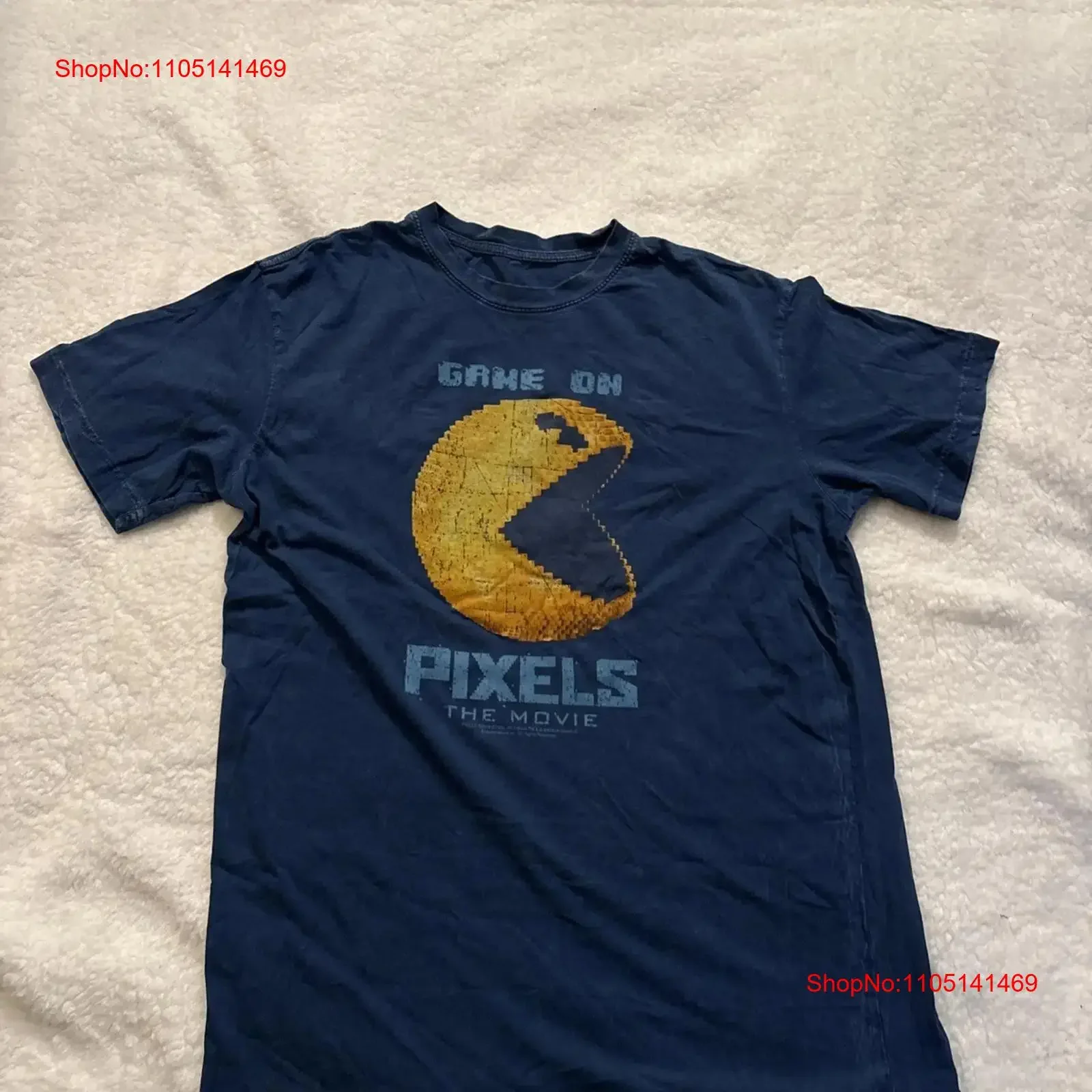 Pixels The Movie T Shirt Promo Adam Sandler Mens Medium 20x27 5 vintage Washed Unisex Soft Comfortable Breathable Slightly