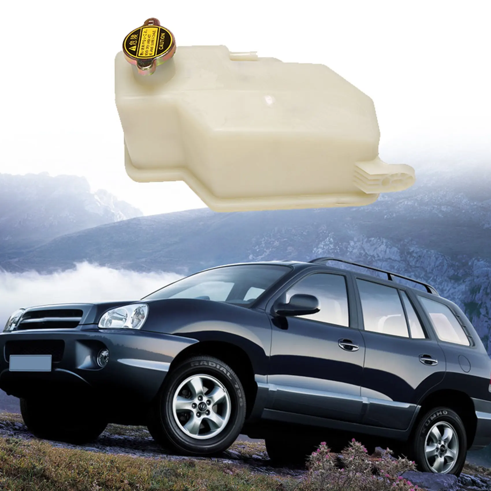 Imagem -02 - Reservatório do Tanque do Líquido Refrigerante do Motor do Carro para Hyundai Santa fe 20002005 25430-26410 2543026410