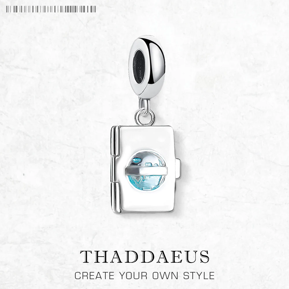 

Dangle Charm Pendants Passport Pure 925 Sterling Silver Trendy Gift For Women Men Jewelry