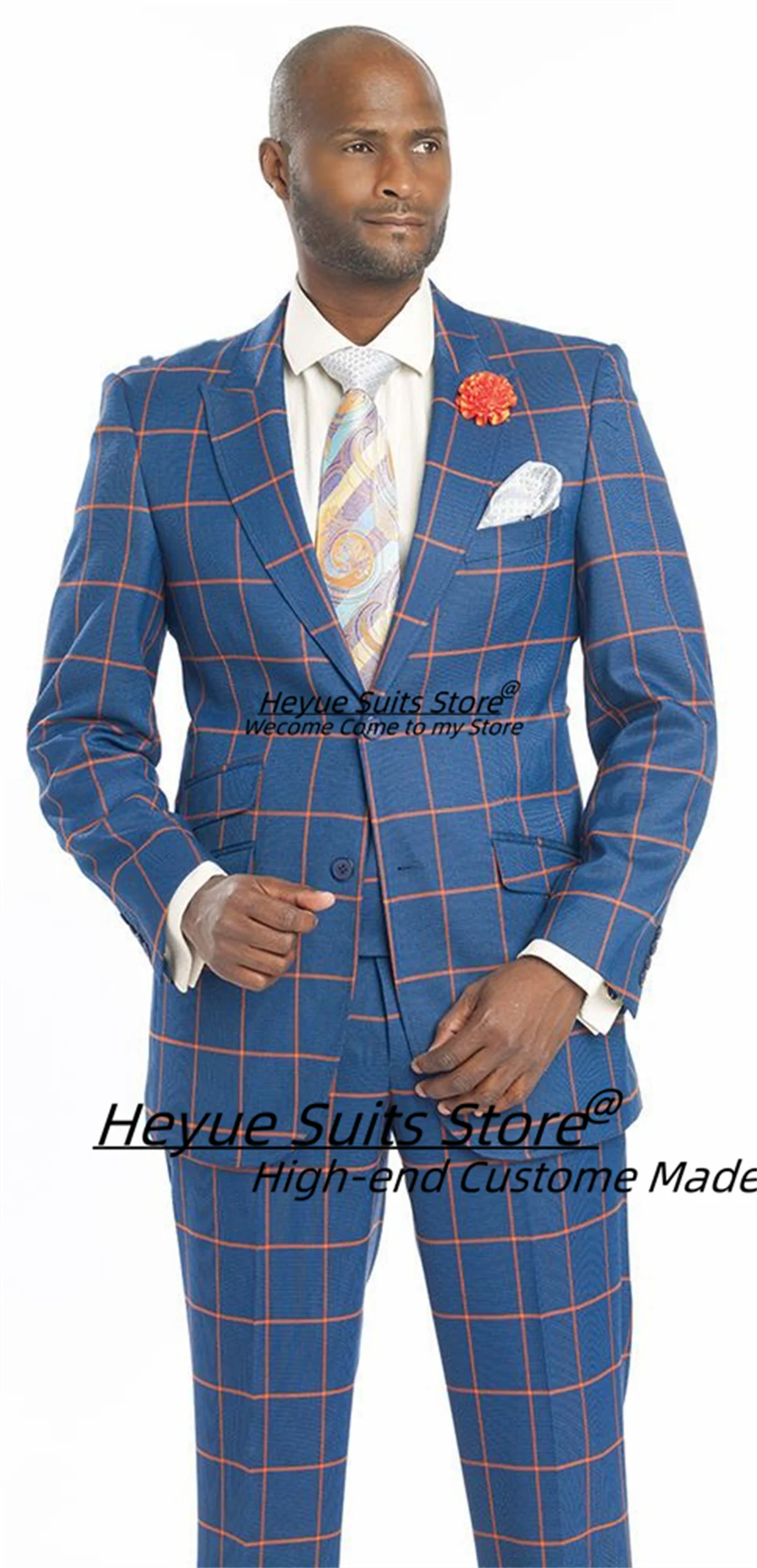 

Индивидуальные офисные клетчатые мужские костюмы Slim Fit с пиковыми лацканами, свадебные смокинги для жениха, комплекты из 2 предметов, мужские пиджаки Praty, костюм Homme