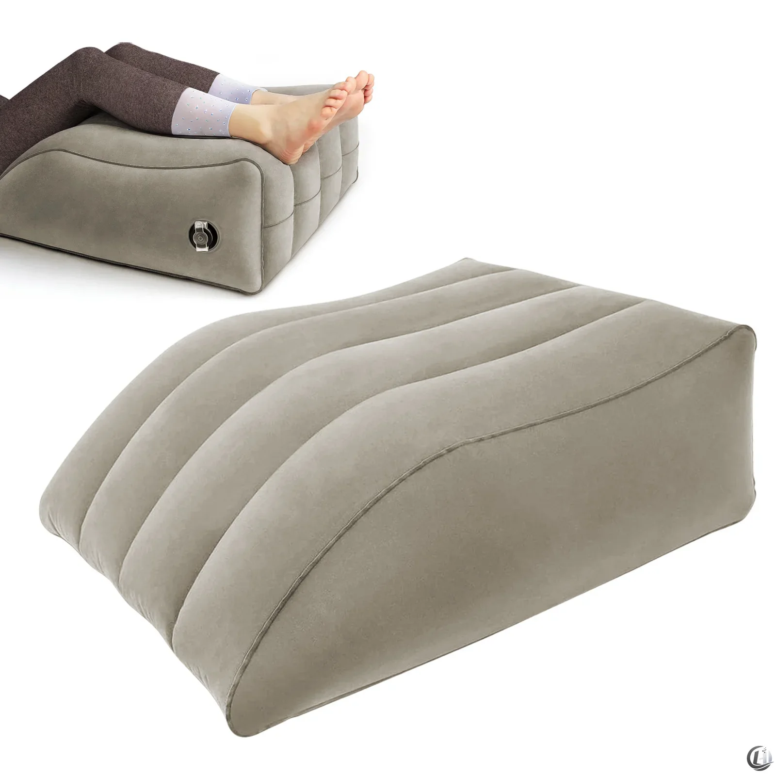 Coussins de soutien pour les jambes, coussins gonflables pour les jambes en cas d’œdème, coussin triangulaire portable pour améliorer la circulation sanguine et réduire l’œdème.