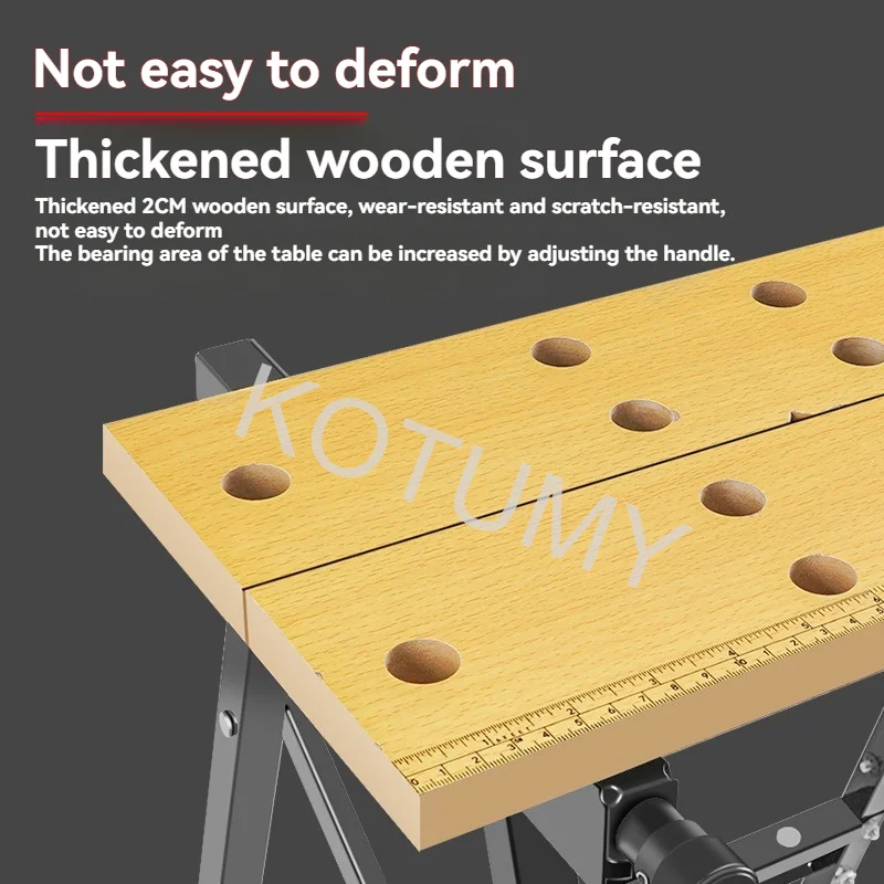 Imagem -05 - Multifuncional Carpintaria Workbench Folding Woodworking Table Serra Household Portátil Combined Tool Decoração Wood Working Table