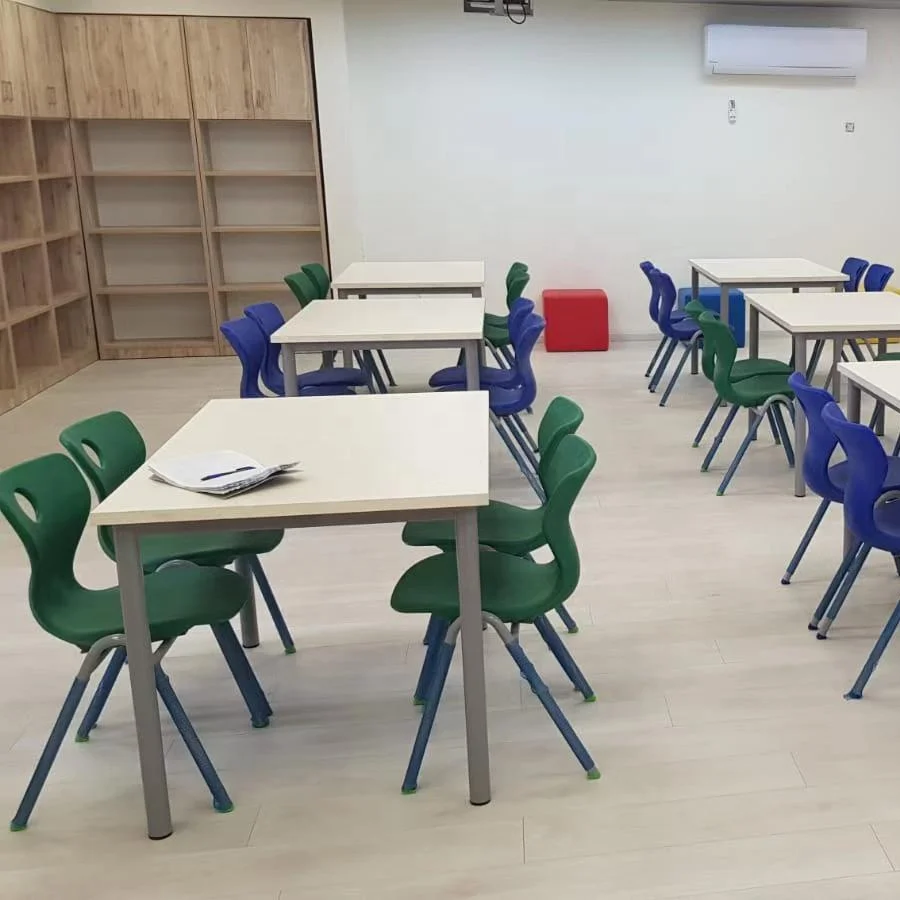 School long table classroom table and chairs set