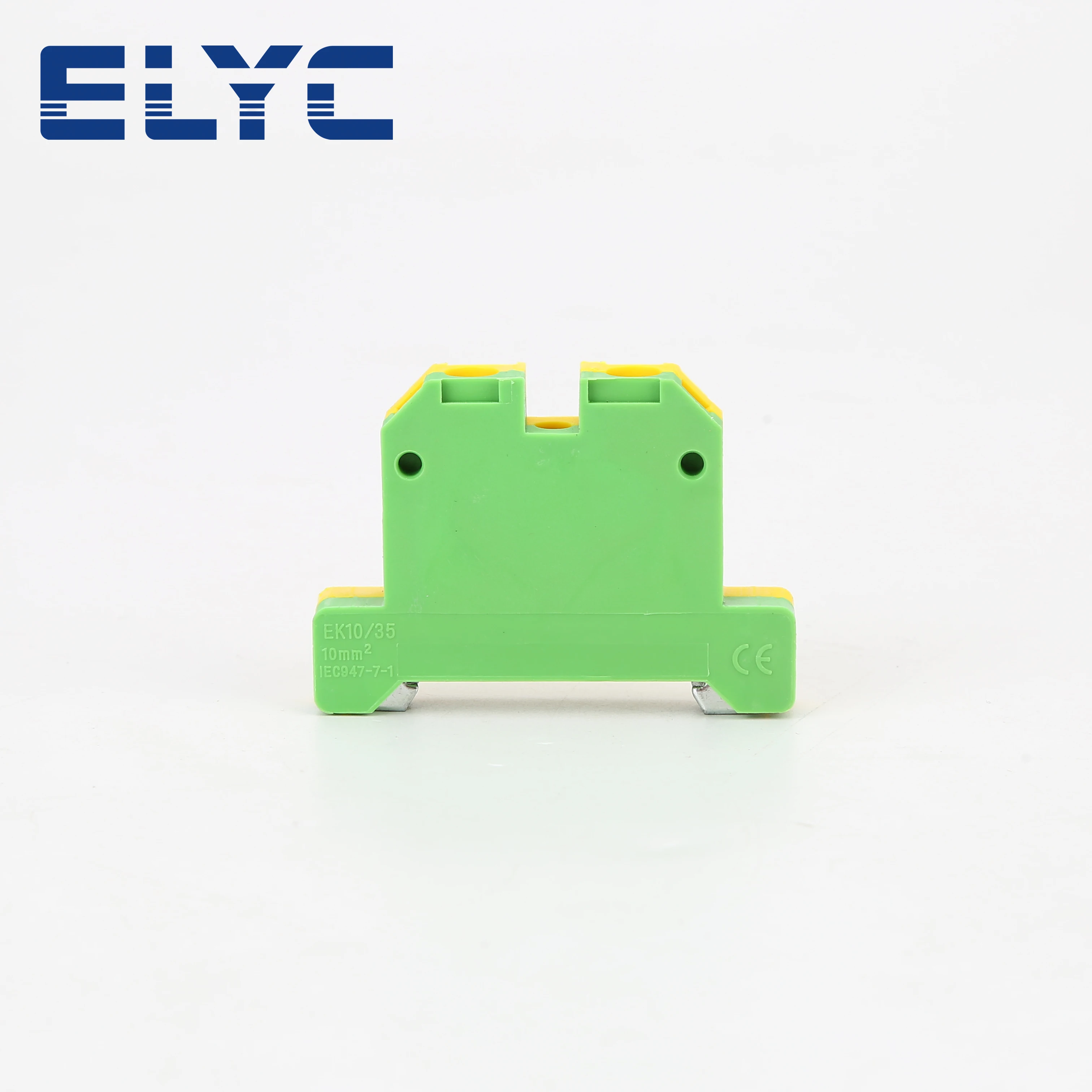 10Pcs EK10/35 Universal Screw Connection Ground Earth SAK 10 mm² Wire Electrical Connector DIN Rail Terminal Block EK 10/35