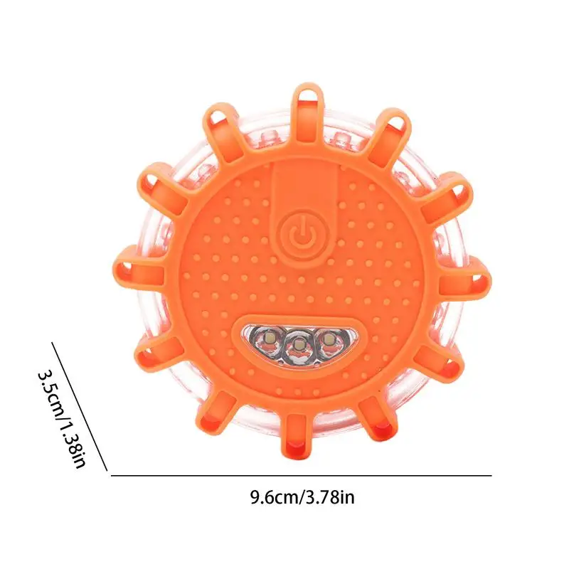 LED-wegfakkels 3-pack LED-waarschuwingslichten Magnetische verkeersveiligheidfakkels Waterdichte flitszakenverlichting met 9 modi voor langs de weg