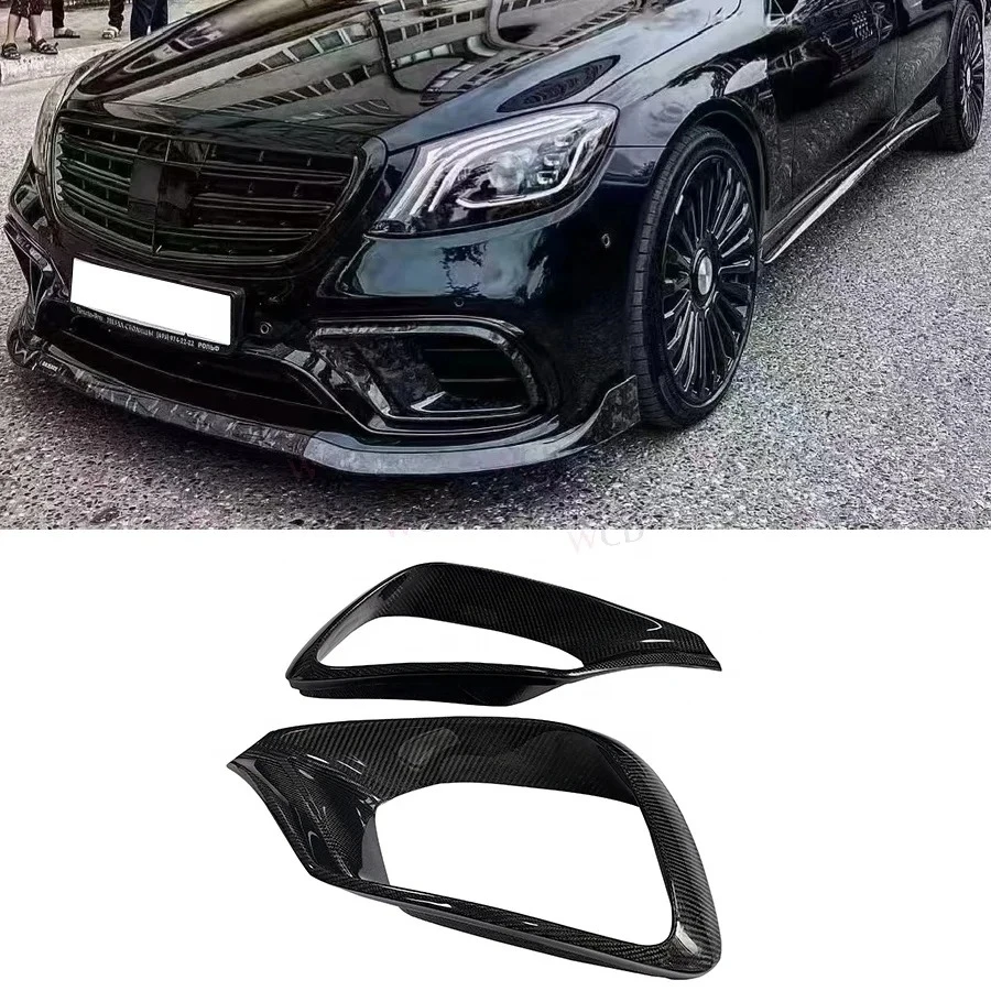 

Carbon Fiber Front Bumper Air Vent For Mercedes Benz W222 S63 Front Air Vent Trim Covers