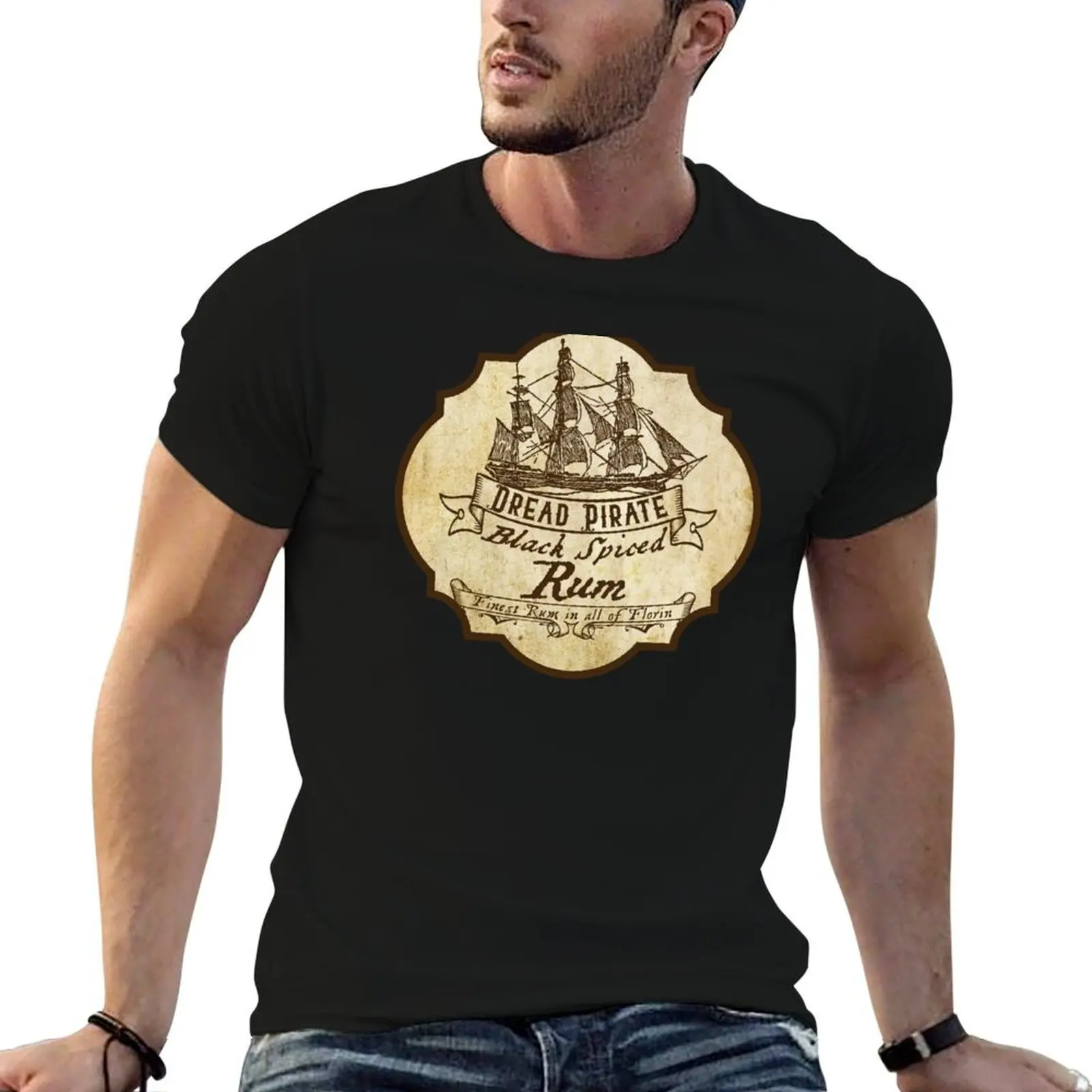 

t oversize anime Rum t funny funny shirts cotton Pirate humor shirts man shirts dark Spiced t T-Shirt Dread for