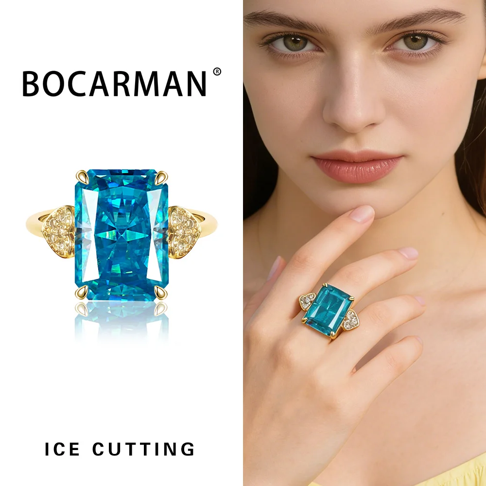 Women's Rectangular Ice Cut Mint Green Cubic Zirconia Ring, Vintage