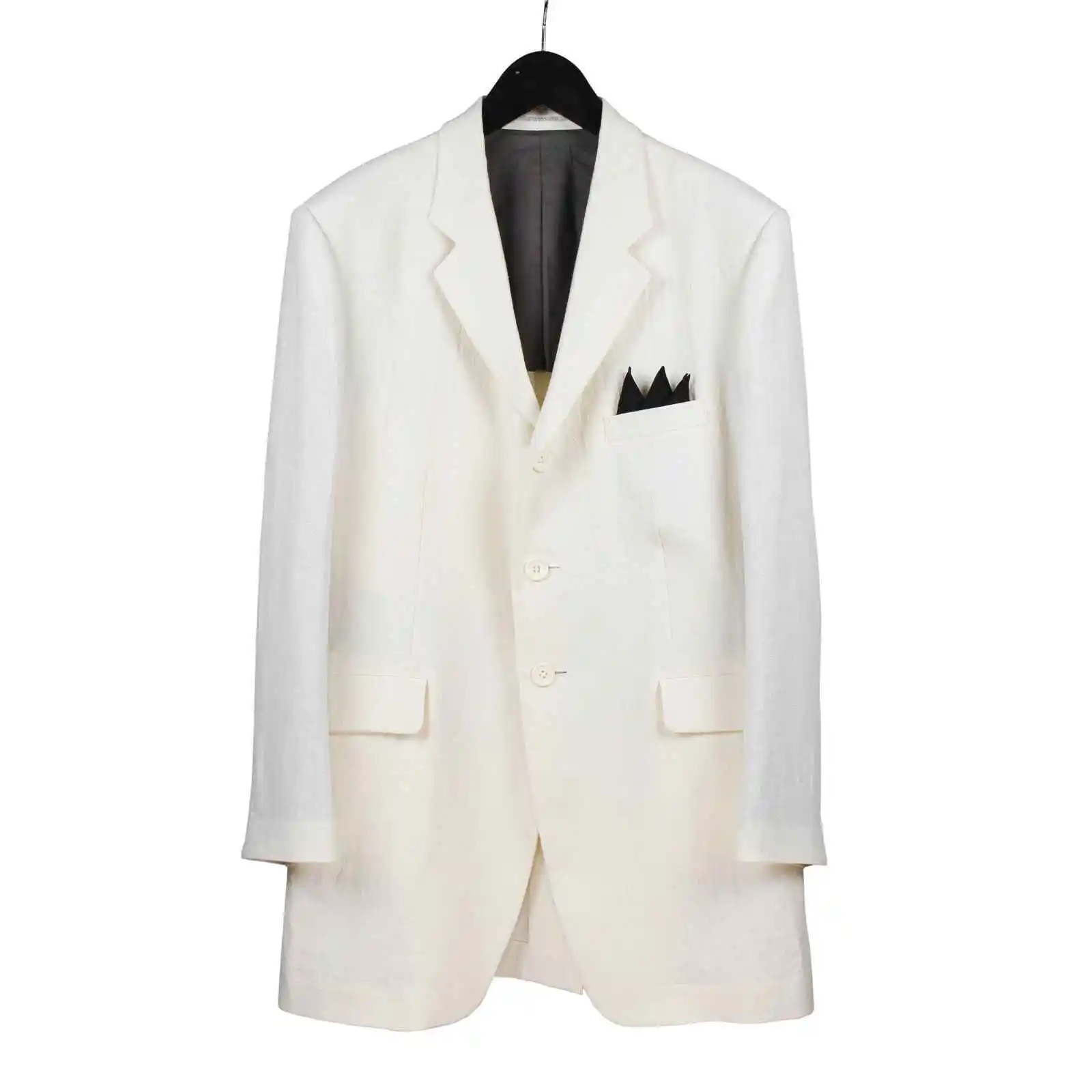 

TOP-YAMAMOTO японский оригинальный дизайн темного меньшинства белый льняной свободный костюм мужское пальто