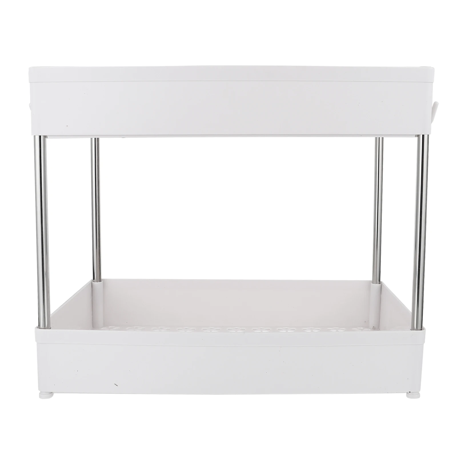 

1Set Stainless Steel Spice Seasoning Storage Rack Kitchen Organizer Double Layer Floor Standing Rack for Bottles Jars Bathroom