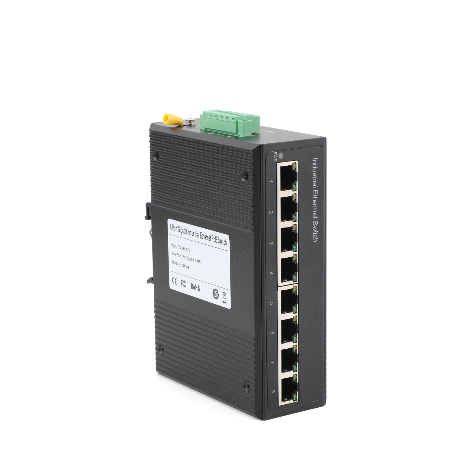 Industrieller POE-Switch mit 5/8-Port, 100/1000 Mbit/s, DIN-Schiene, Plug-and-Play, für Werksautomations- und Überwachungssysteme – Detail 17