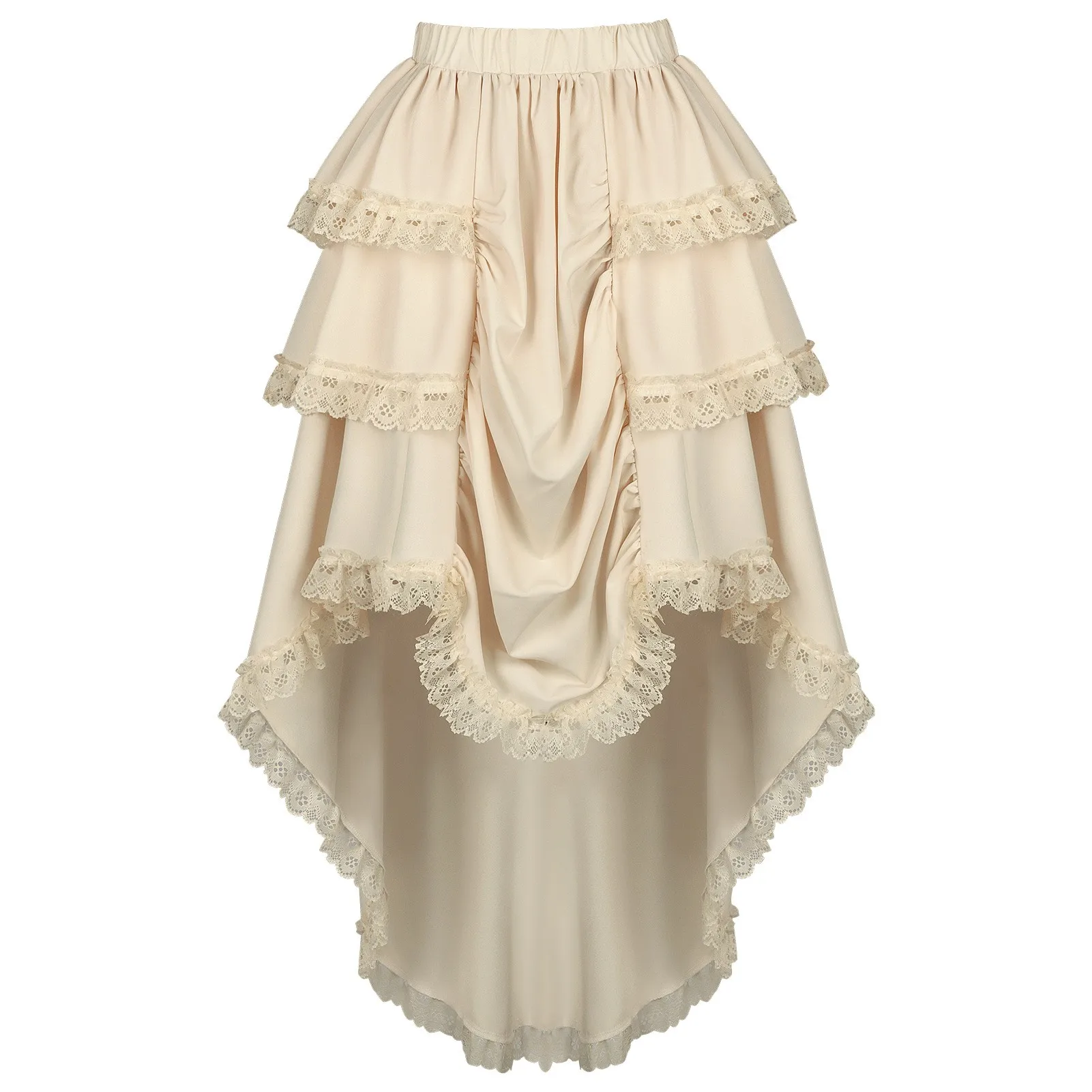 Renaissance Asymmetrical Hem Skirt Elegant with European and American Fantasy Game Anime Cosplay Spring for Men and Women - view 4