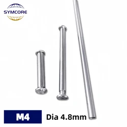 5 sztuk M4 gwint wewnętrzny rura łącząca gwint wewnętrzny prosta rura o średnicy 4.8mm chrom Hollow gwint wewnętrzny rury z M4x10mm śruba