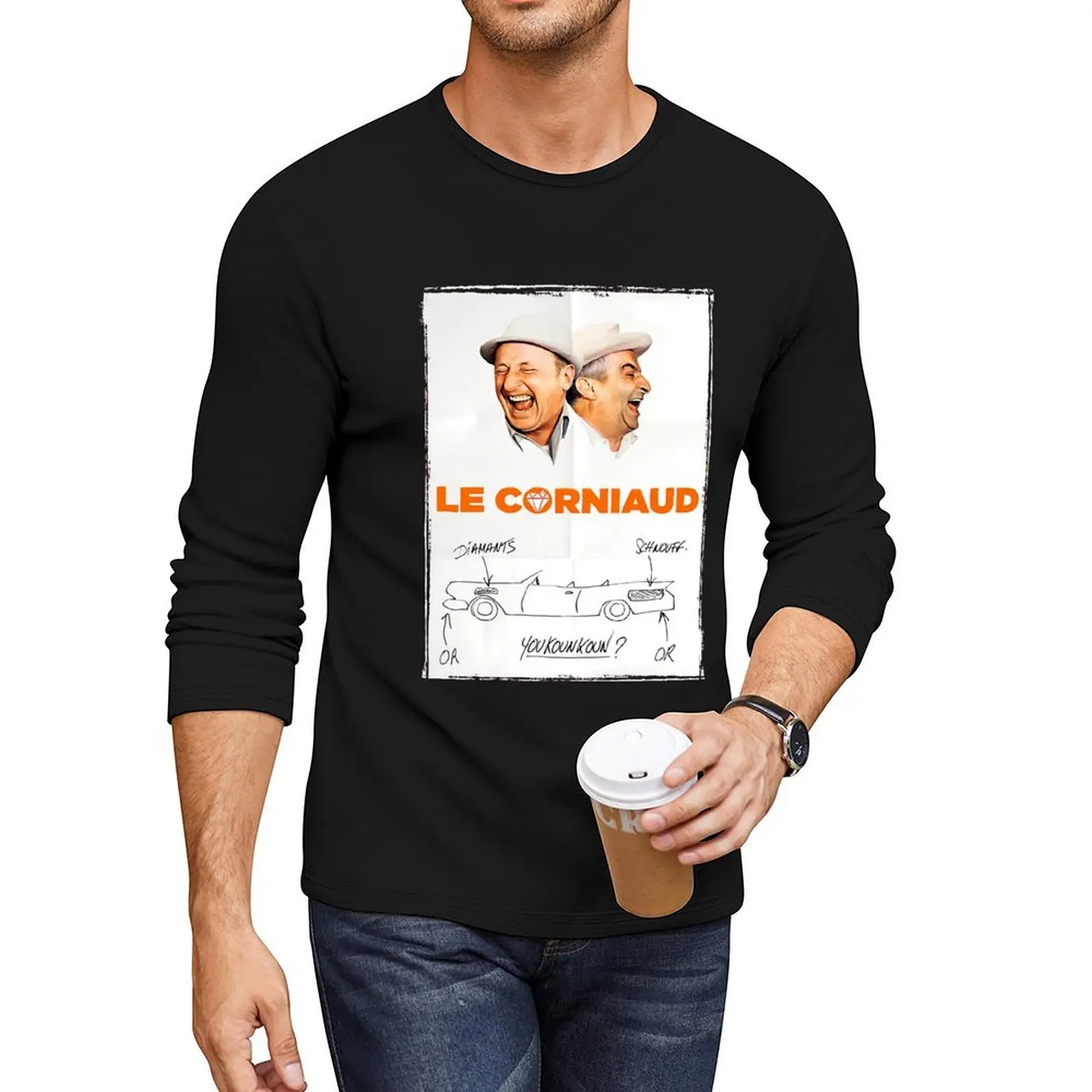 Regalo para amantes, diseño de Le Corniaud, impresionante para fanáticos de la música, camiseta larga fotográfica, camiseta sublime, camisetas bonitas, camiseta de diseñador para hombres