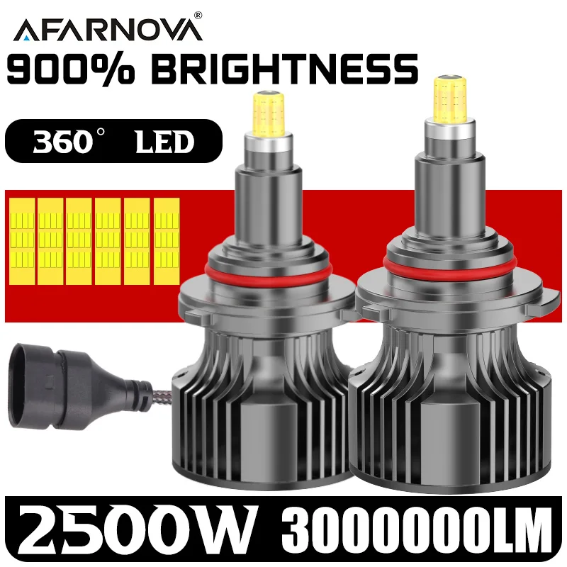 

2500 Вт 360 LED H7 Автомобильная лампа для фар Canbus H1 9005 9006 HB4 9006 9012 H11 H8 H9 CSP Светодиодные противотуманные фары 6000K 1:1 Противотуманные фары 2 шт.